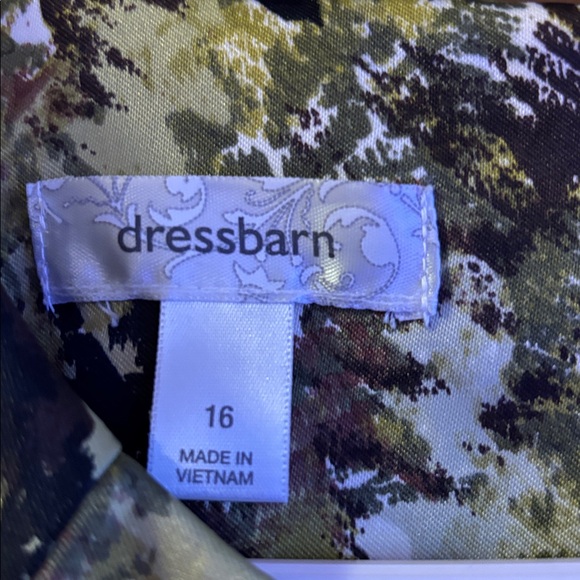 👛 (ANY 2/$30) DRESSBARN Sleeveless Tailored Camouflage Print Dress - Picture 7 of 9